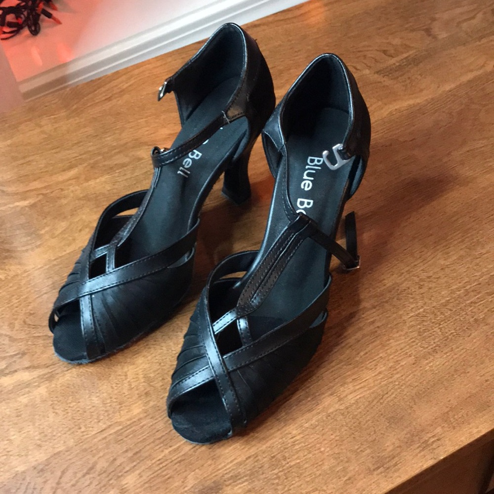 Black ballroom Latin tango dance shoes